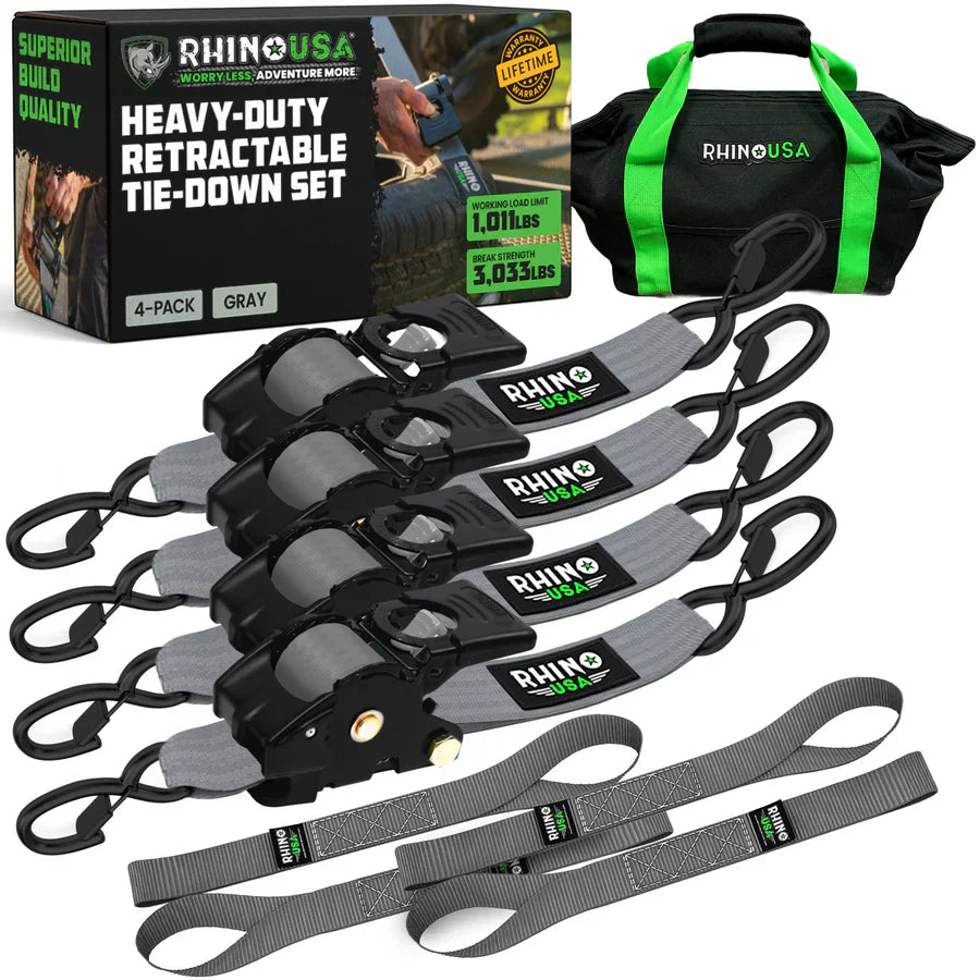 Rhino Retractable Ratchet Straps