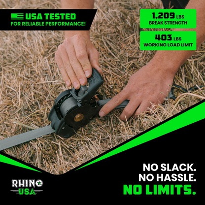 Rhino Retractable Ratchet Straps