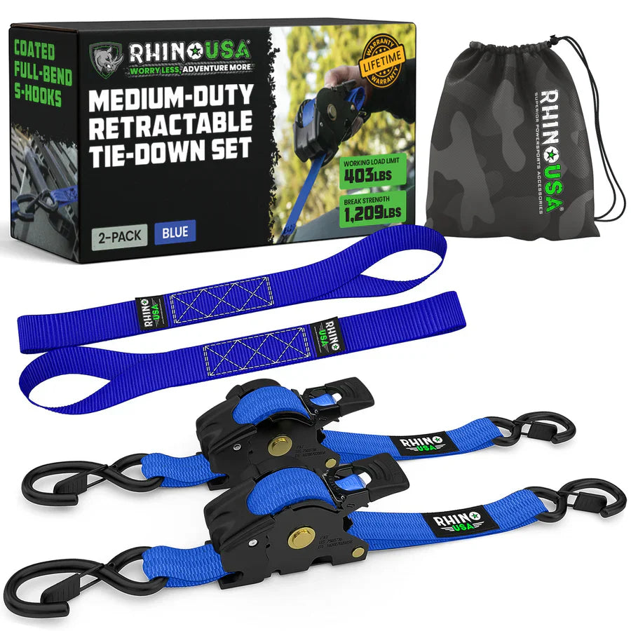Rhino Retractable Ratchet Straps