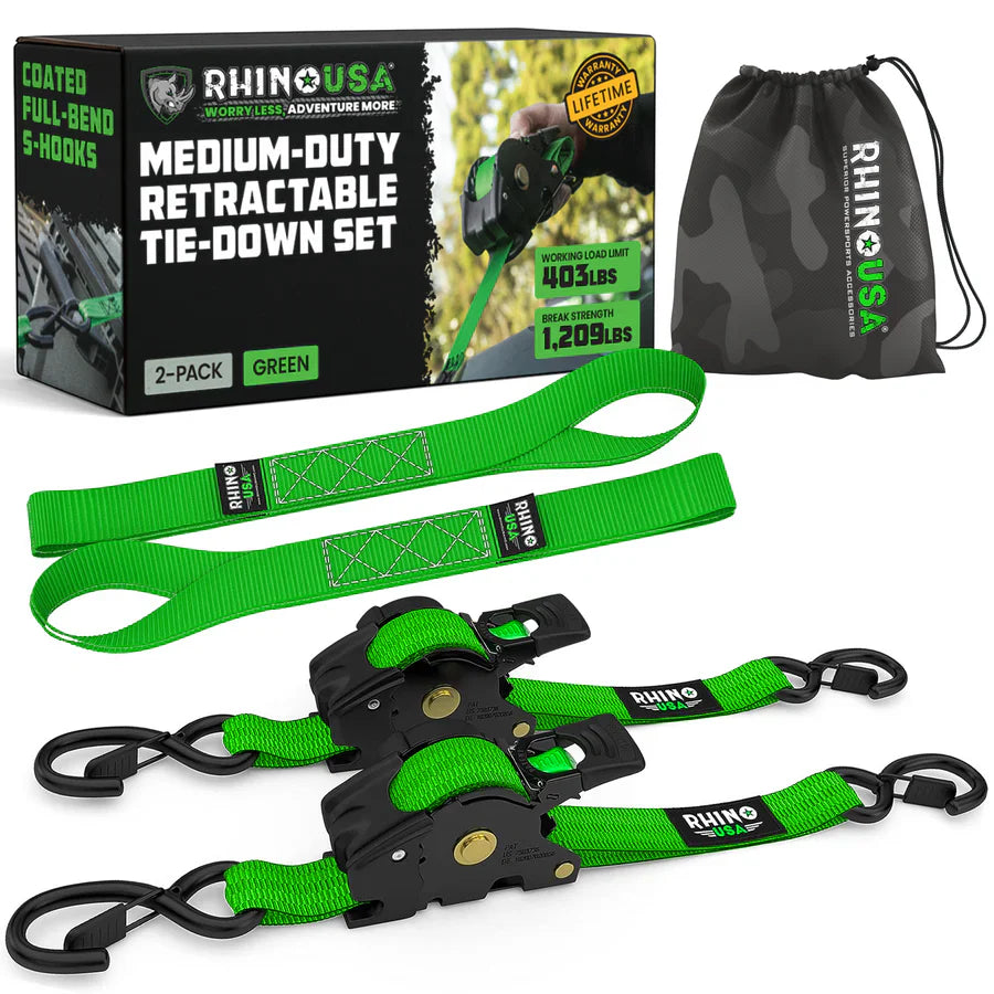 Rhino Retractable Ratchet Straps