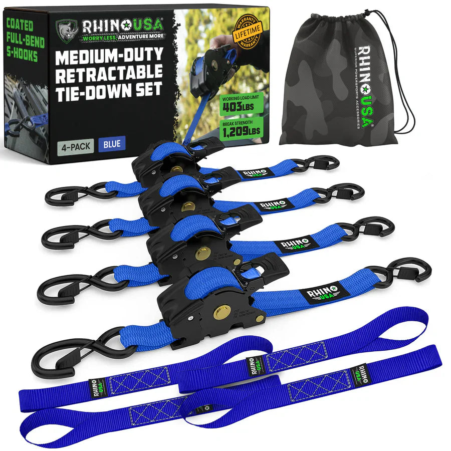 Rhino Retractable Ratchet Straps