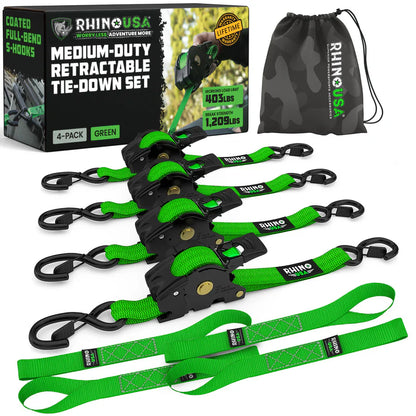 Rhino Retractable Ratchet Straps