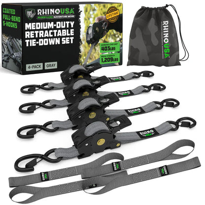 Rhino Retractable Ratchet Straps