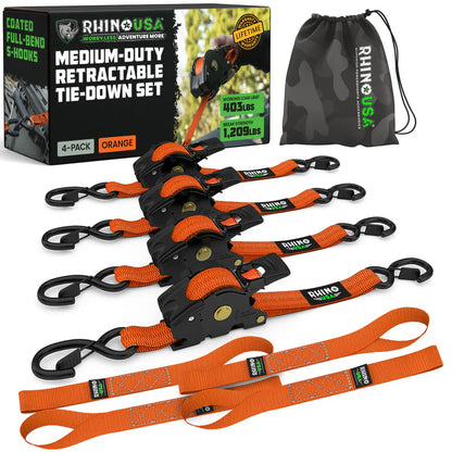 Rhino Retractable Ratchet Straps