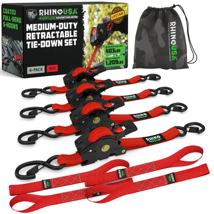 Rhino Retractable Ratchet Straps