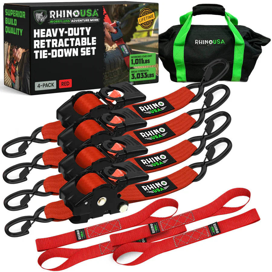 Rhino Retractable Ratchet Straps