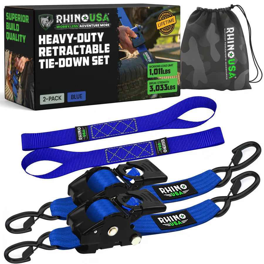 Rhino Retractable Ratchet Straps