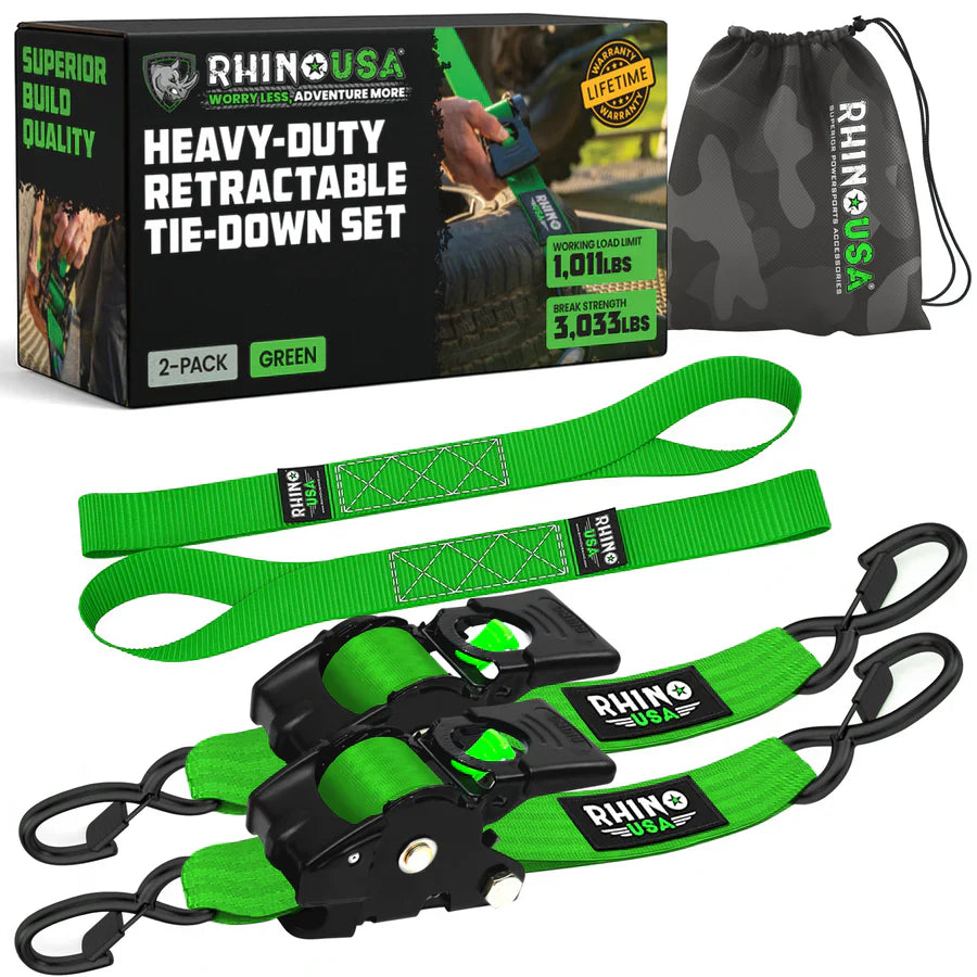 Rhino Retractable Ratchet Straps
