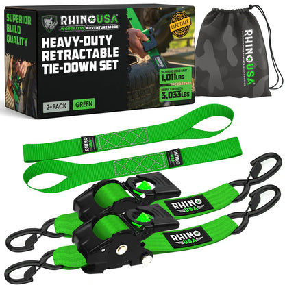 Rhino Retractable Ratchet Straps