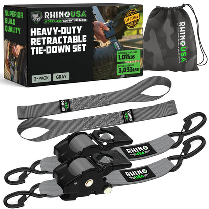 Rhino Retractable Ratchet Straps
