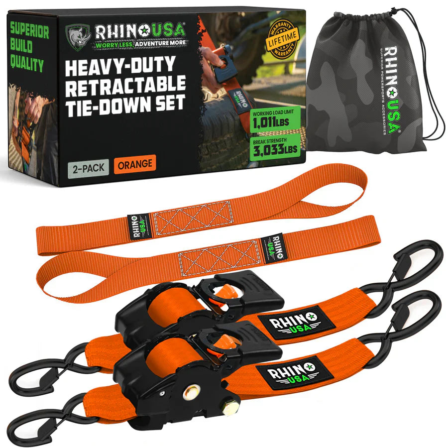 Rhino Retractable Ratchet Straps