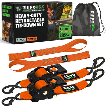 Rhino Retractable Ratchet Straps